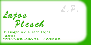 lajos plesch business card